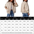 thumbnail image 2 of Chaqueta Bomber Jacket Shacket Jacket Mujer con Bolsillos Moda Streetwear Ygjytge Blanco T XL para Mujer, 2 of 5