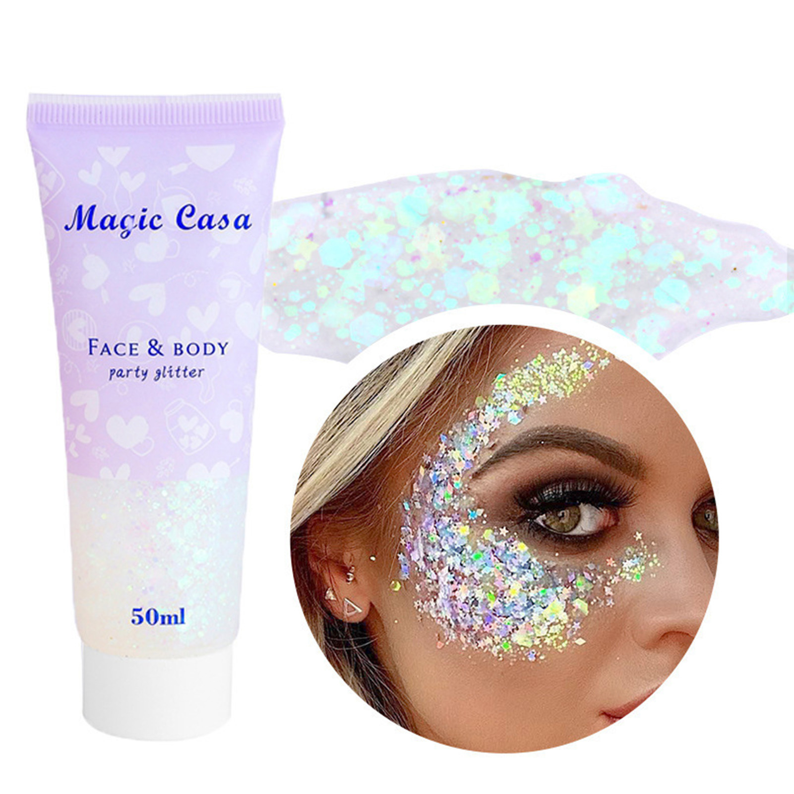 Women Makeup Twinkle Glitter Gel Mermaid Squamous Dazzling Face Body