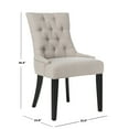 thumbnail image 6 of SAFAVIEH Abby Contemporary Linen Solid Dining Side Chair, Taupe (Set of 2), 6 of 7