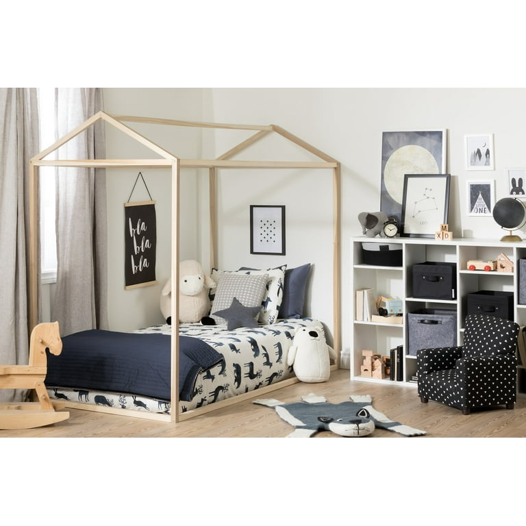 South Shore Sweedi Natural Wood Twin House Bed Walmart