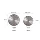 thumbnail image 2 of Reloj de pared moderno de lujo con diseño espacial plateado y funcionamiento silencioso a pilas., 2 of 7