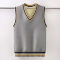 thumbnail image 2 of Enyan Boys Girls Sweater Vests School Uniform Vest Sleeveless V Neck Knit Pullover Tops for Kids Toddler, 2 of 4