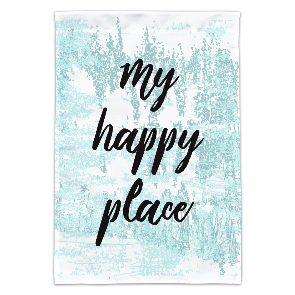 My Happy Place Garden Yard Flag