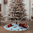 thumbnail image 6 of Halloween Christmas Tree Skirt - German Shepherd Dog Blue 30 Inches Christmas Tree Skirt for Halloween Holiday Indoor Home Christmas Tree Decorations with Three Ribbons, 6 of 7