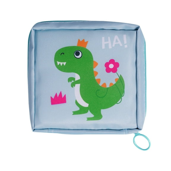 Portable Sanitary Pad Organizer Pouch Zippered Travel Storage Bag for Tampons & Period Cute Nylon Coin Purse for Girls & Women