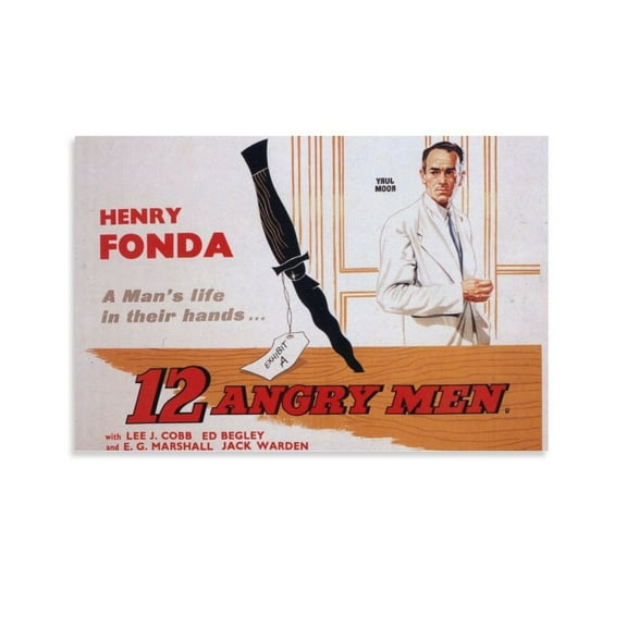 12 Angry Men Movie Poster (10) Picture Print Wall Art Poster Painting Canvas Posters Artworks Gift Room Aesthetic 24x36inch(60x90cm)