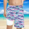 thumbnail image 2 of MEZZALL Boys Shark Printed Swimming Shorts With Lace Up High Waisted Loose Casual Swim Trunks Summer Beach Vacation Pool 10-12 Years Cute Baby Wear, 2 of 5