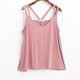thumbnail image 1 of Camiseta sin mangas plisada sexy con cuello en V y corte holgado para mujer con talla grande, 1 of 6