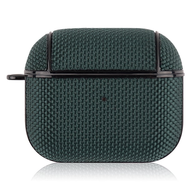 Estuche para auriculares de nailon a prueba de agua Portátil Little Pro Funda inalámbrica Reemplazo visual para hombres a prueba de golpes para Airpods 3 Verde oscuro seitruly EL005100-05