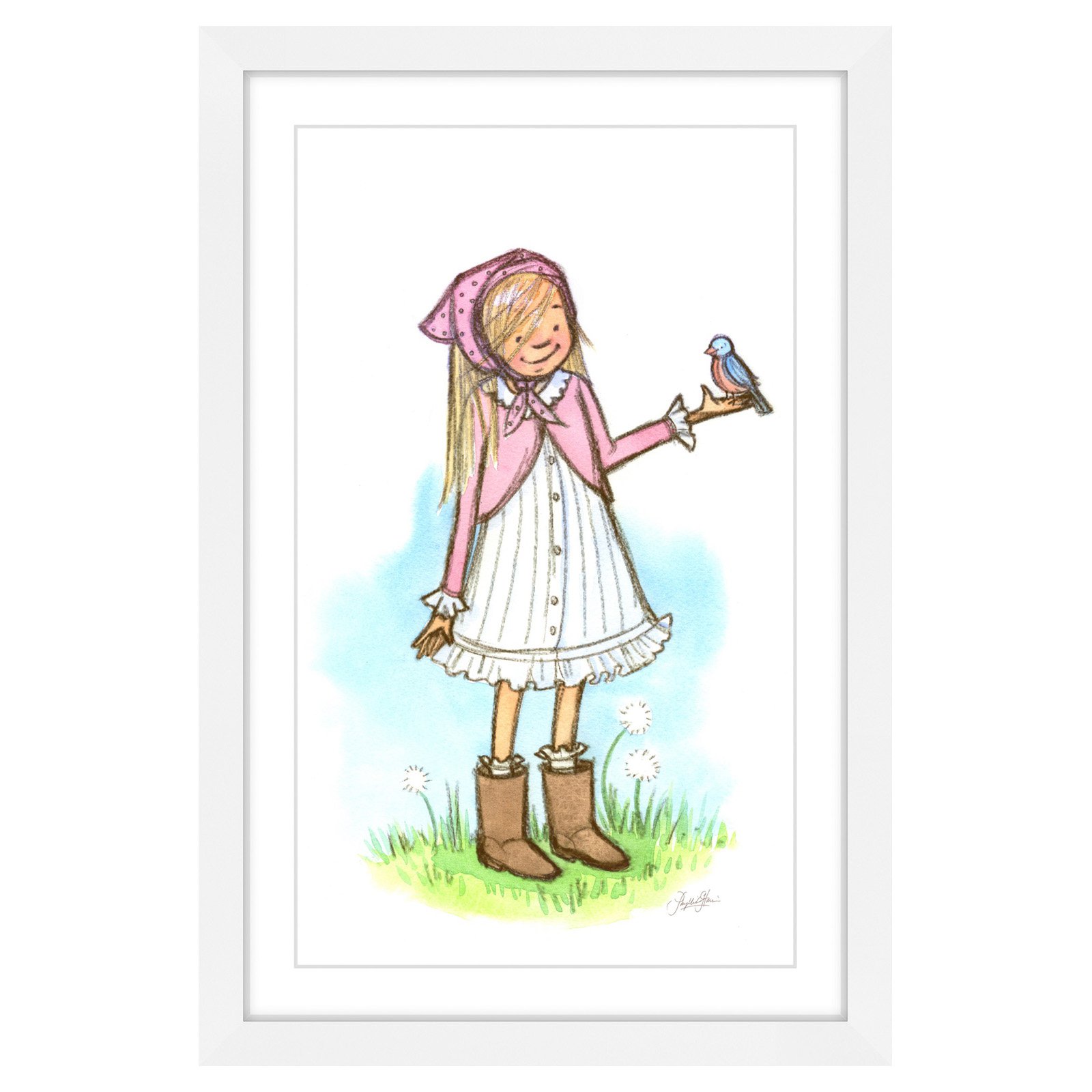 Marmont Hill Bluebird Framed Wall Art