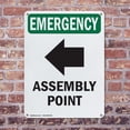 thumbnail image 4 of (2 Pack) Assembly Point [Left Arrow] With Symbol OSHA Emergency Sign 18 Inch X 24 Inch Plastic Sign, Weather Resistant, UV Protected for Workplace, Business, and Construction Site, Made, 4 of 8