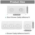 thumbnail image 2 of 12Pcs Shower Caddy Adhesive Replacement, Strong Adhesive Hooks for Shower Caddy, Waterproof Shower Adhesive Strips, No Drilling, for Bathroom Storage Shelves and Kitchen Racks, 2 of 7