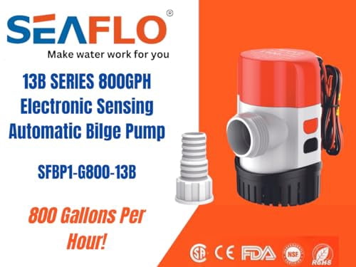 SEAFLO 12V 13B Series 800 GPH Automatic Water Sensing Bilge Pump