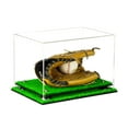 thumbnail image 1 of Deluxe Clear Acrylic Baseball Glove Display Case with Silver Risers and Turf Base (A004-SR), 1 of 1