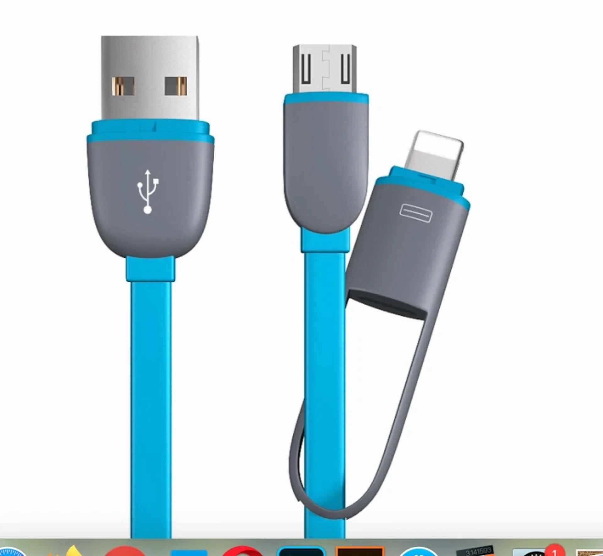 CRESTIN- Buy 1 Get 1 Free 2 In 1 Exchangeable Head Cable For Phone & Android/ Micro Usb