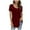 Red, variant on asdoklhq Womens Plus Size Tops Clearance Fashion Woman 0-Neck Short Sleeve Tops T-Shirt Summer Solid Loose Blouse