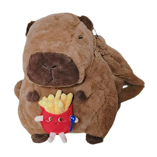 Mochila Capybara jinwen de peluche para Niñas Niños Adolescentes Estilo A