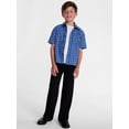 thumbnail image 2 of Wonder Nation Boys' Button Front Cotton Shirt with Short Sleeves, Sizes 4-18 & Husky, 2 of 8