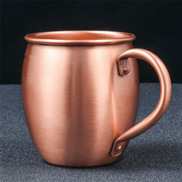 4X 530ML 100% Pure Copper Mug Mug Drum Cup Cocktail Cup Pure Copper Mug Restaurant Bar Cold Drink Cup, B