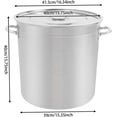 thumbnail image 2 of 50 Quart Stainless Steel Pot with Lid, Heavy Duty Large Stock Pot, Soup Pot, Commercial Cooking Pot Induction Gas Electric Ceramic Glass Halogen Stoves Compatible for Kitchen Restaurant, 2 of 5