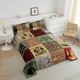 thumbnail image 4 of Retro Camper Quilt Set Happy Camping Queen Bedding Set Adults,Rv Camping Accessories Comforter Set For Travel Trailers Campers,Vintage Rustic Buffalo Plaid Bed Set 3 Pcs, 4 of 6