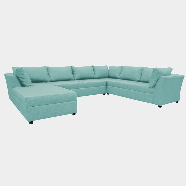 Sala Esquina Aguilu Invertida Curri Turqueza - DC Inlab Muebles Modelo D