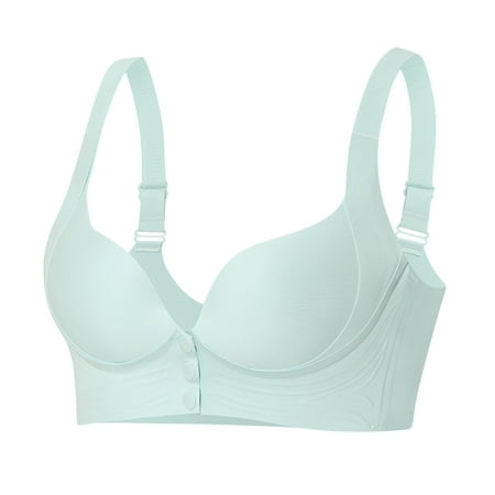 Tao Tao Seamless Wireless Bra for Women  Classic Open Front Plunge Lift Everyday Bras Soft and Comfortable Push Up Tshirt Bra Green 2XL
