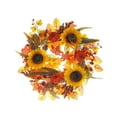 thumbnail image 2 of Corona Decorativa para Festivales, Corona de Hojas de Arce Artificiales, Corona de Hojas de Arce, Girasol y Calabaza., 2 of 5