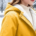thumbnail image 3 of Puntoco Girls Long Rain Jacket Waterproof with Hood Lightweight Windbreaker Raincoat Plus Size Travel Camping Outdoor Coat Yellow 12-13 Years, 3 of 9