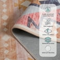 thumbnail image 4 of Wondo Boho Moroccan Pink Rug 5x8 Ft - Geometric Non-Slip Carpet, Throw Rugs Machine Washable Indoor Floor Mat for Bedroom, Living Room, Nursery, 4 of 8