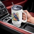 thumbnail image 5 of Custom Name Pigeon Lover Tumbler 40oz – Stainless Steel Travel Coffee Cup with Straw and Handle – Personalized Animal Gift for Women Girls Christmas or Birthday Occasion, 5 of 6