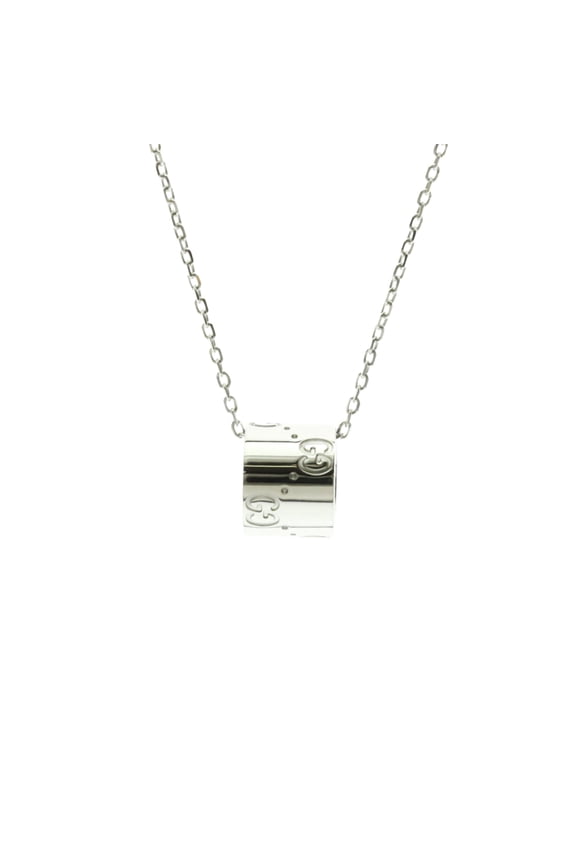 Pre-Owned Gucci Icon Necklace White Gold (18K) No Stone Men,Women Fashion Pendant Necklace...