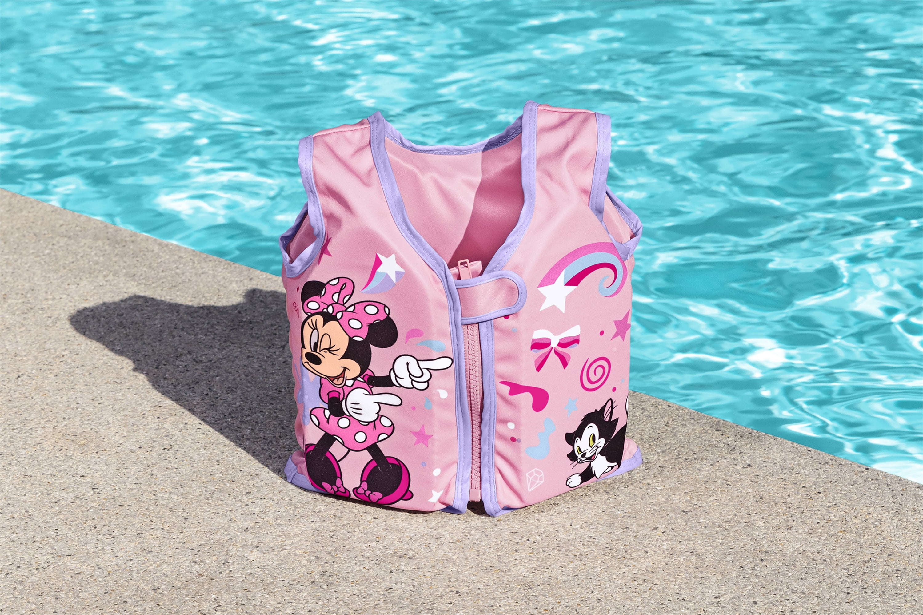 Disney Junior Minnie Mouse Pink Fabric Child Swim Vest, Small to Medium