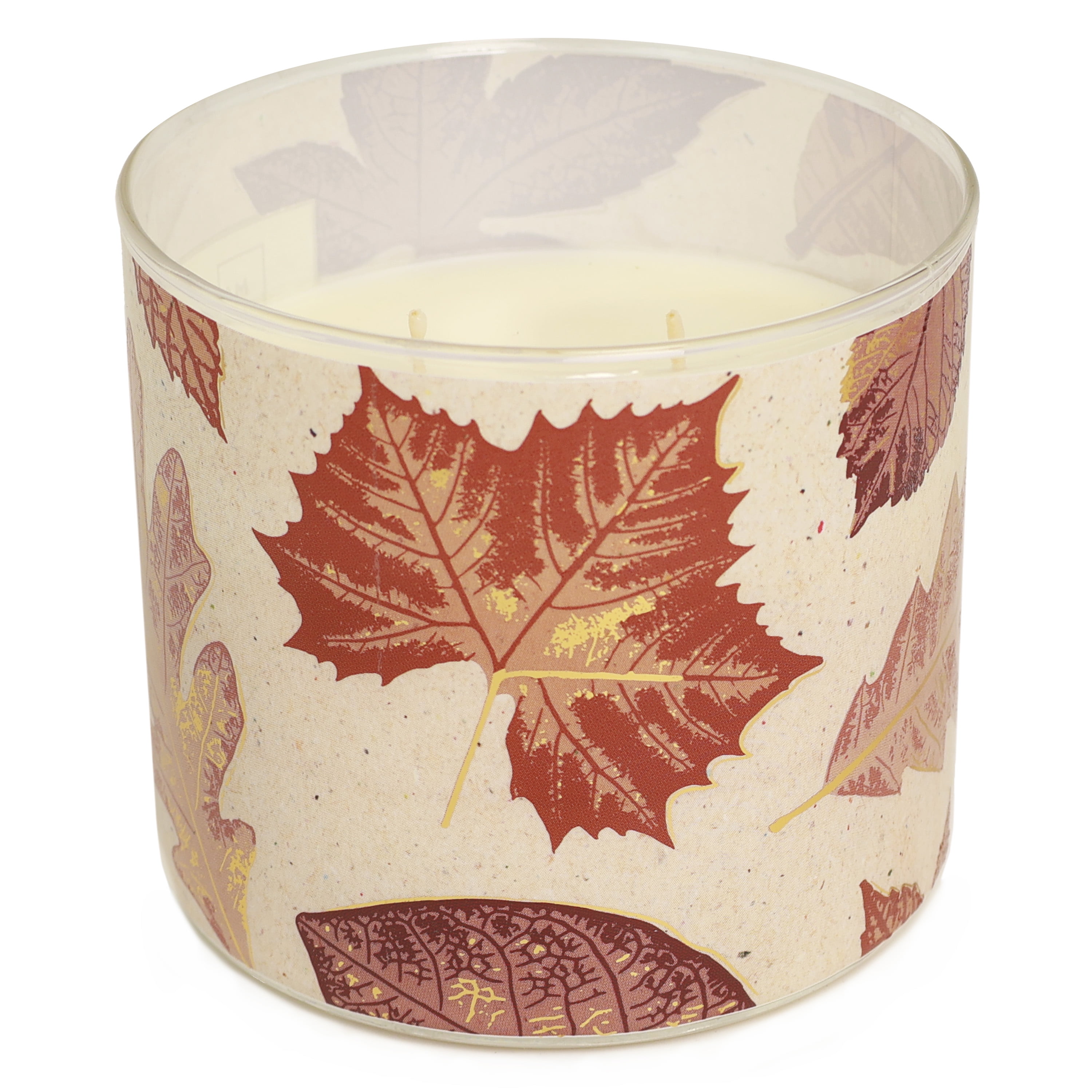Mainstays 3-Wick Cranberry Mandarin With a Leaf Design, 13-Ounce