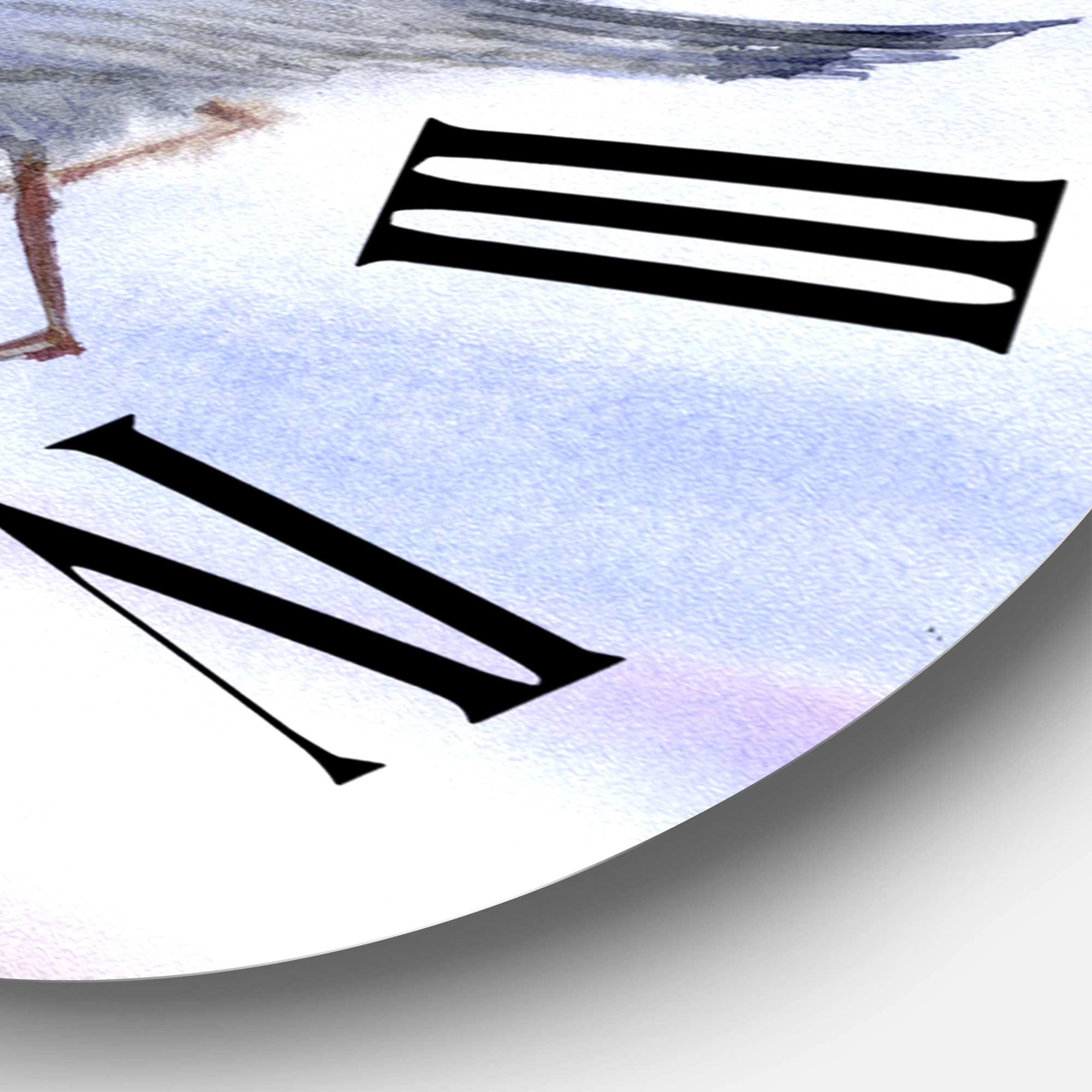 Designart 1 in Quartz Farmhouse Wall Clock