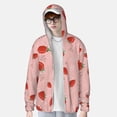 thumbnail image 4 of Kdxio Strawberry Print Women Men Sun Protection UPF 50+ Jackets Zip Up Long Sleeve Hoodie Hiking Lightweight with Pockets, 4 of 8