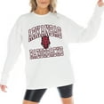 thumbnail image 5 of Women's Gameday Couture White Arkansas Razorbacks Mind Games Oversized Long Sleeve T-Shirt, 5 of 6