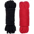 thumbnail image 1 of Soft Cotton Rope, 10 M/33 Feet 8 MM All Purpose Rope Craft Rope Thick Cotton Twisted Cord (Black+Red)by Torubia, 1 of 7