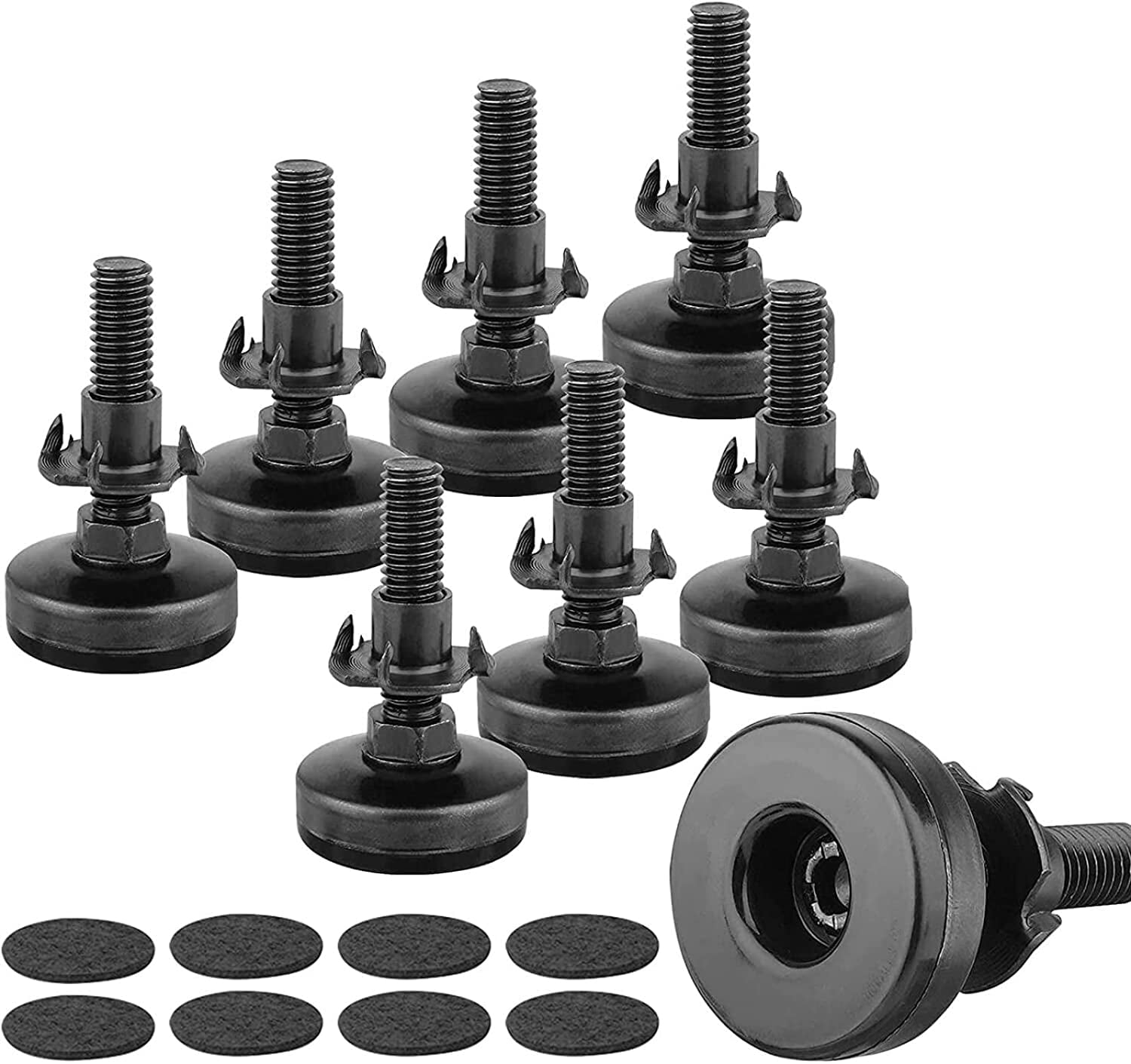 Buy Furniture Levelers,8 Pieces Adjustable Feet Levelers, Black T Nut