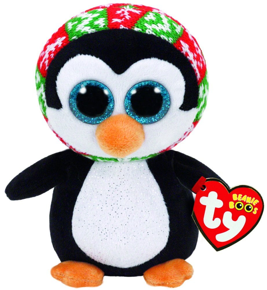 Ty Beanie Boos Penelope Penguin Backpack Clip/Ornament 4" Stocking Cap Free Ship 
