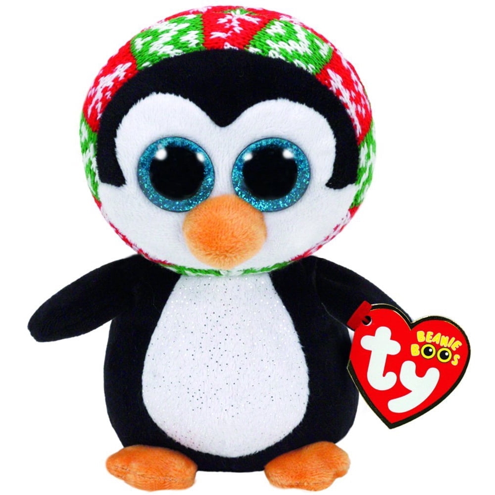 New TY Beanie Boos Penelope the Penguin Christmas (Glitter Eyes