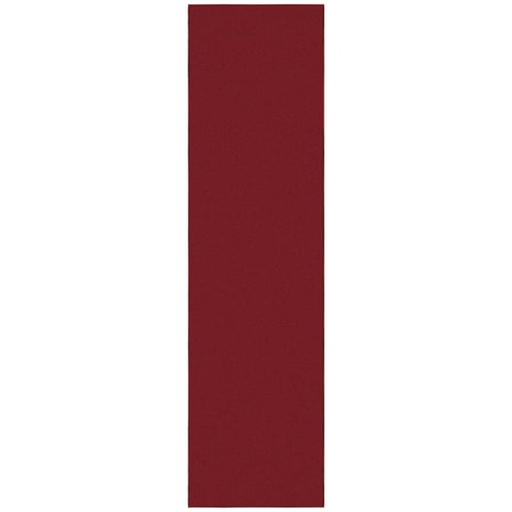 Sweet Home Stores Non-Slip Rubberback Solid 3x10 Runner Rug, 2'7" x 9'6", Red