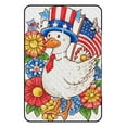 thumbnail image 3 of Patriotic Goose Floral Fourth July Picnic Blanket Waterproof Outdoor Beach Blanket Hand-held Pad Suitable for Travel, Camping, Beach, Family Gatherings, 3 of 8