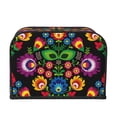 thumbnail image 2 of Honeii Traditional Floral Polish Print 4 slice Toaster Cover, Two Slice Toaster Dust-proof Cover For Kitchen Small Appliance and Fingerprint Protection, 2 of 7