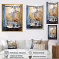 thumbnail image 4 of Designart "Floral Windows in Yellow for NYC I" Cityscapes Framed Wall Art - Industrial Yellow New York City Entryway Framed Wall Art, 4 of 6