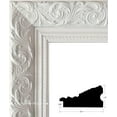 thumbnail image 2 of Ornate Embossed Wood Wall Picture Frame 2.5" Wide (8" x 10" Empty Frame , No Plexiglass, White), 2 of 7
