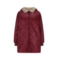thumbnail image 4 of Womens Sherpa Fleece Lined Jacket Trendy Quilted Zip Up Hooded Winter Warm Parka Coat Outwear with Pockets, 4 of 8