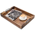 thumbnail image 3 of MyGift 20-Inch Rustic Serving Tray, Burnt Wood Finish, 3 of 5
