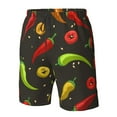 thumbnail image 5 of Disketp Men'S Swim Trunks Hawaiian Breathable Surf Beach Swimsuits Mesh Lining Beach Shorts With Pockets-Chili2, 5 of 9
