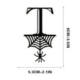 thumbnail image 1 of Spider Halloween Decoration Hang Tag Set with 26 Iron Letters 5.3 cm x 9 cm, Black Rope Included, 1 of 4